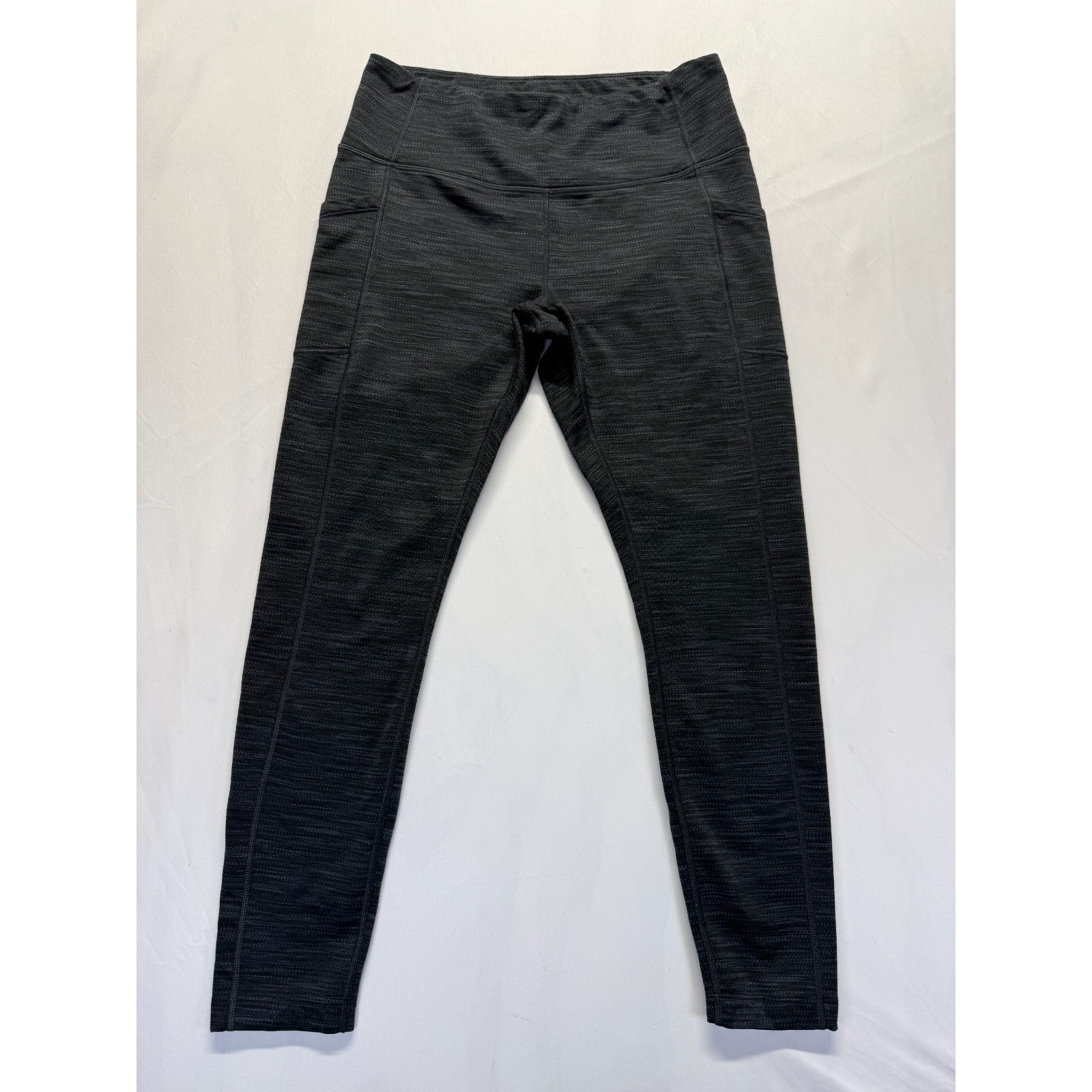 Mondetta Performance Luxury Ankle Leggings Women Medium Black Space Dye Mid Rise